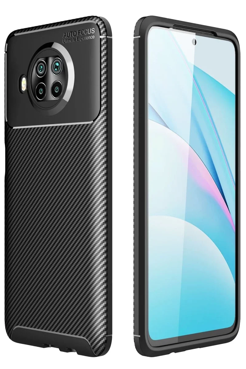 Xiaomi Mi 10T Lite Kılıf Auto Focus Karbon Kapak - Siyah Xiaomi Mi 10T Lite Kılıf Auto Focus Karbon Kapak - Siyah