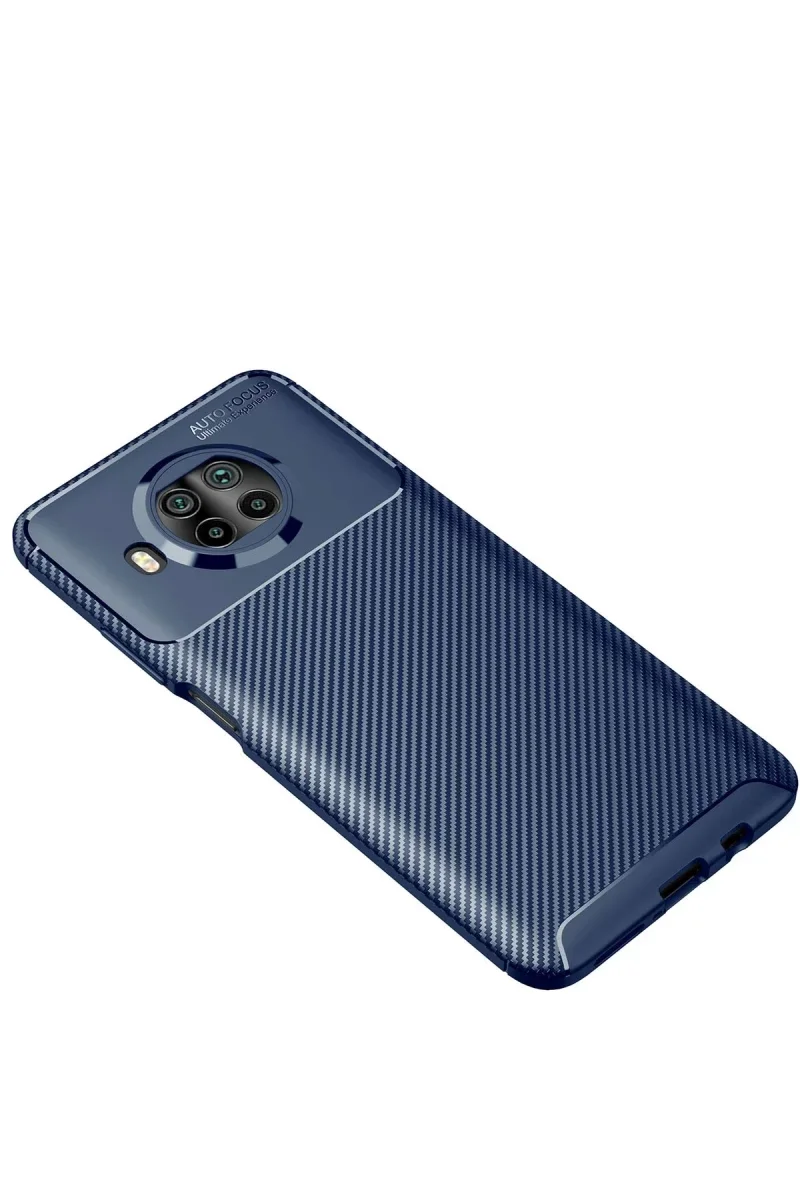 Xiaomi Mi 10T Lite Kılıf Auto Focus Karbon Kapak - Lacivert Xiaomi Mi 10T Lite Kılıf Auto Focus Karbon Kapak - Lacivert