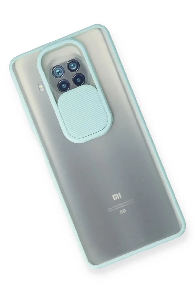Xiaomi Mi 10T Lite Kılıf Palm Buzlu Kamera Sürgülü Silikon - Turkuaz Xiaomi Mi 10T Lite Kılıf Palm Buzlu Kamera Sürgülü Silikon - Turkuaz