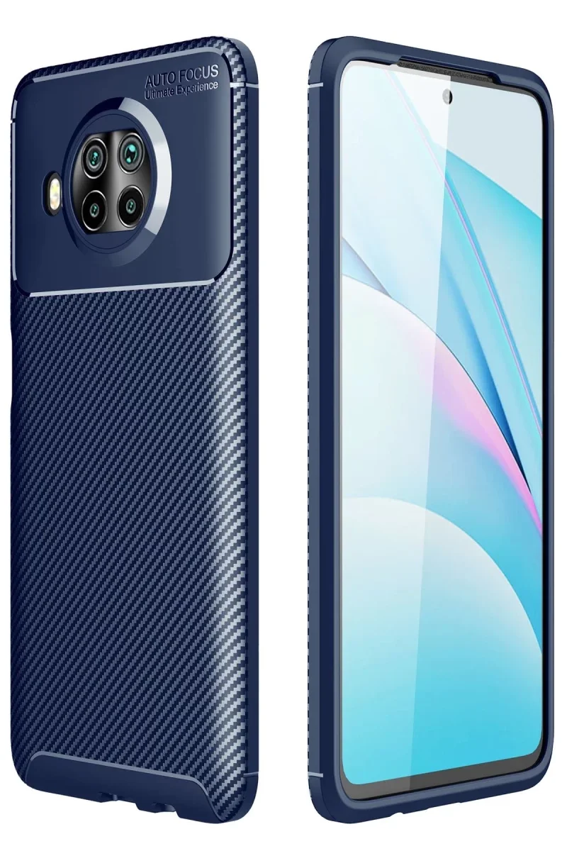 Xiaomi Mi 10T Lite Kılıf Auto Focus Karbon Kapak - Lacivert Xiaomi Mi 10T Lite Kılıf Auto Focus Karbon Kapak - Lacivert