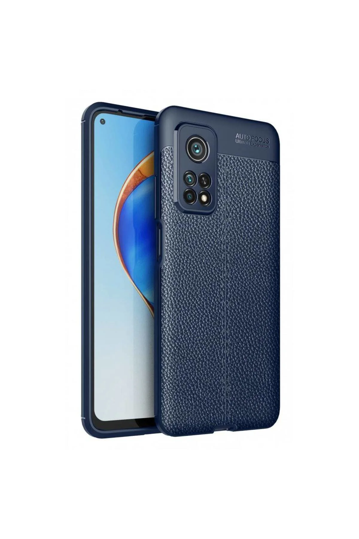 Xiaomi Mi 10T Pro Deri Görünümlü Silikon Lacivert