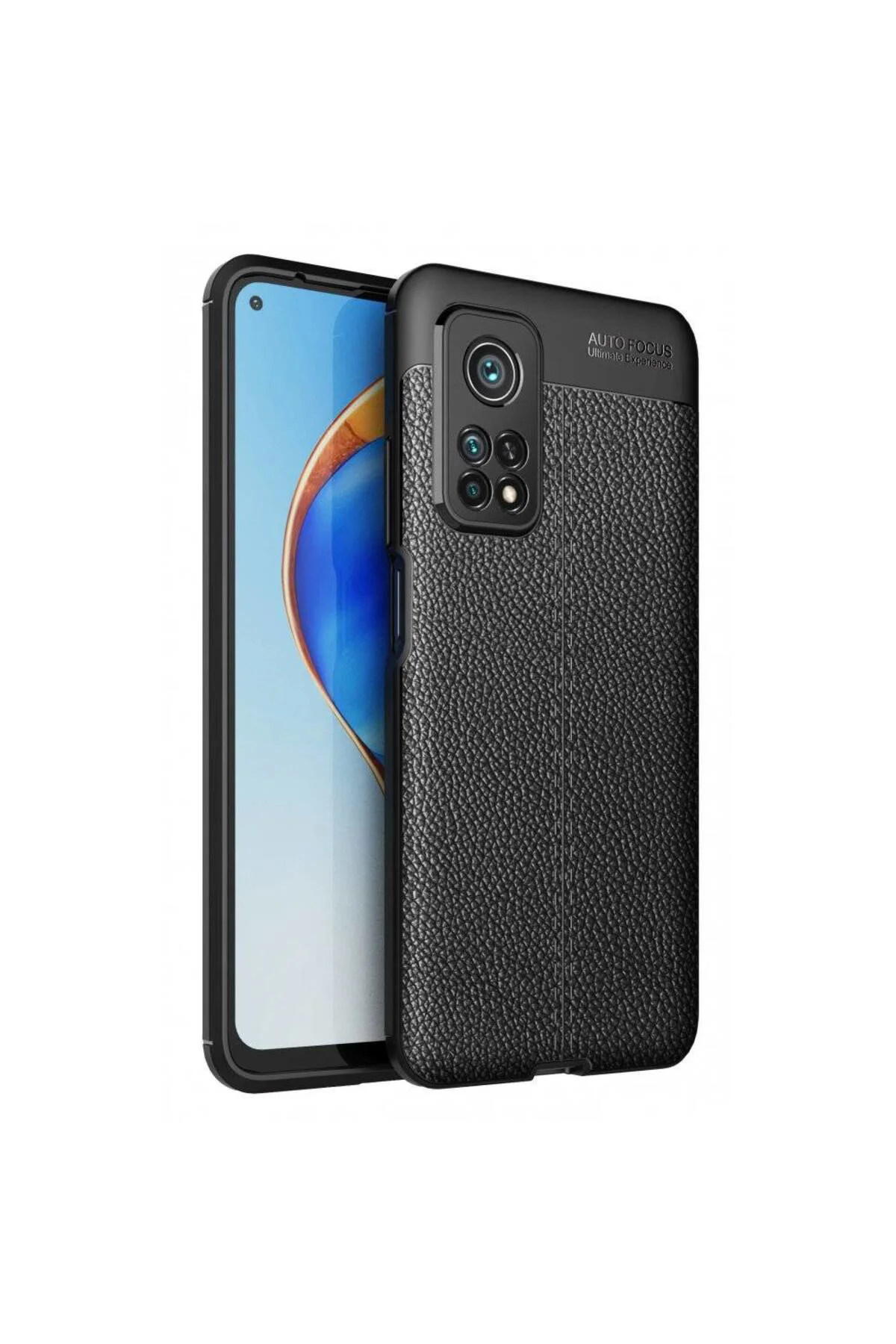 Xiaomi Mi 10T Pro Deri Görünümlü Silikon Siyah