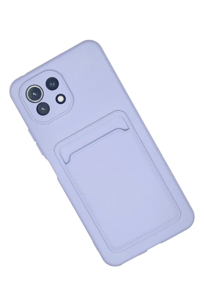 Xiaomi Mi 11 Kılıf Kelvin Kartvizitli Silikon - Lila