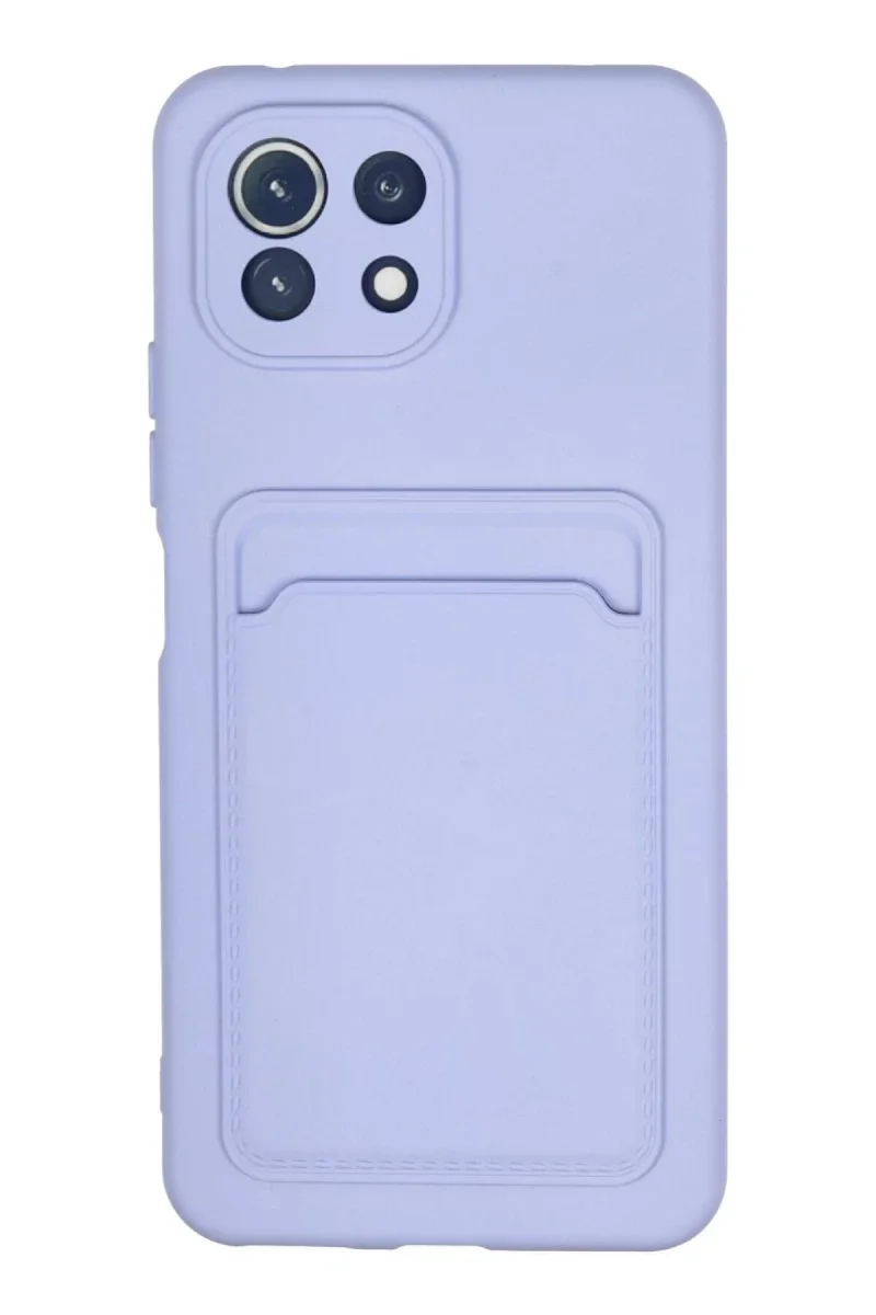 Xiaomi Mi 11 Kılıf Kelvin Kartvizitli Silikon - Lila