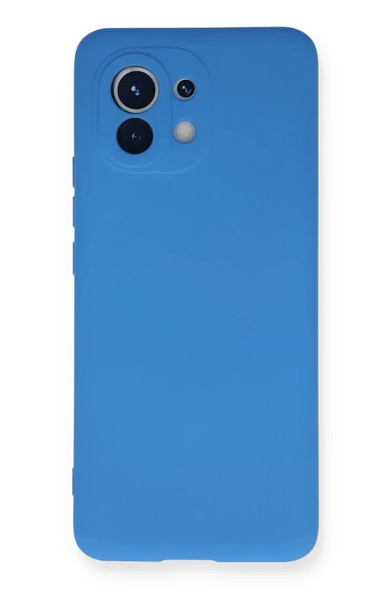 Xiaomi Mi 11 Kılıf Nano içi Kadife Silikon - Mavi Xiaomi Mi 11 Kılıf Nano içi Kadife Silikon - Mavi