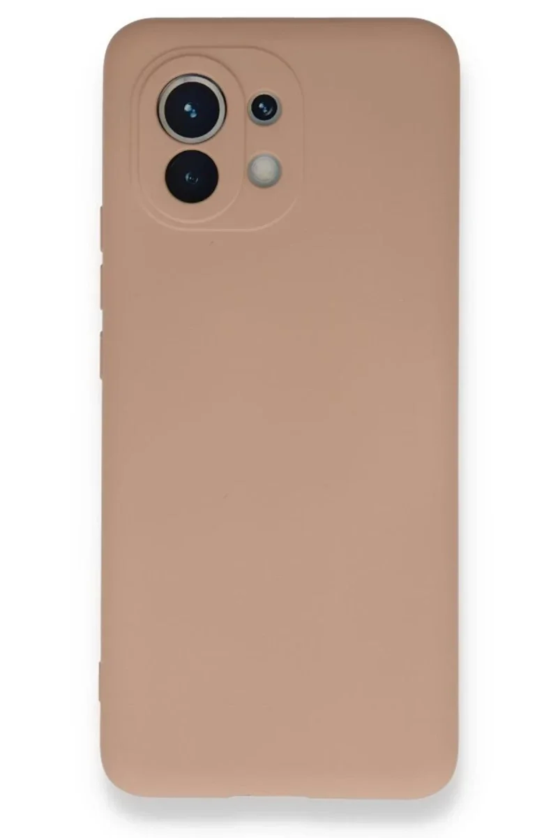Xiaomi Mi 11 Kılıf Nano içi Kadife Silikon - Pudra
