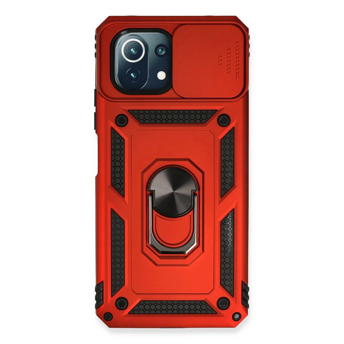 Xiaomi Mi 11 Lite ile Uyumlu Pars Lens Yüzüklü Silikon Kılıf - Kırmızı Darbe Korumalı Fiyatı, Yorumları ve Özellikleri