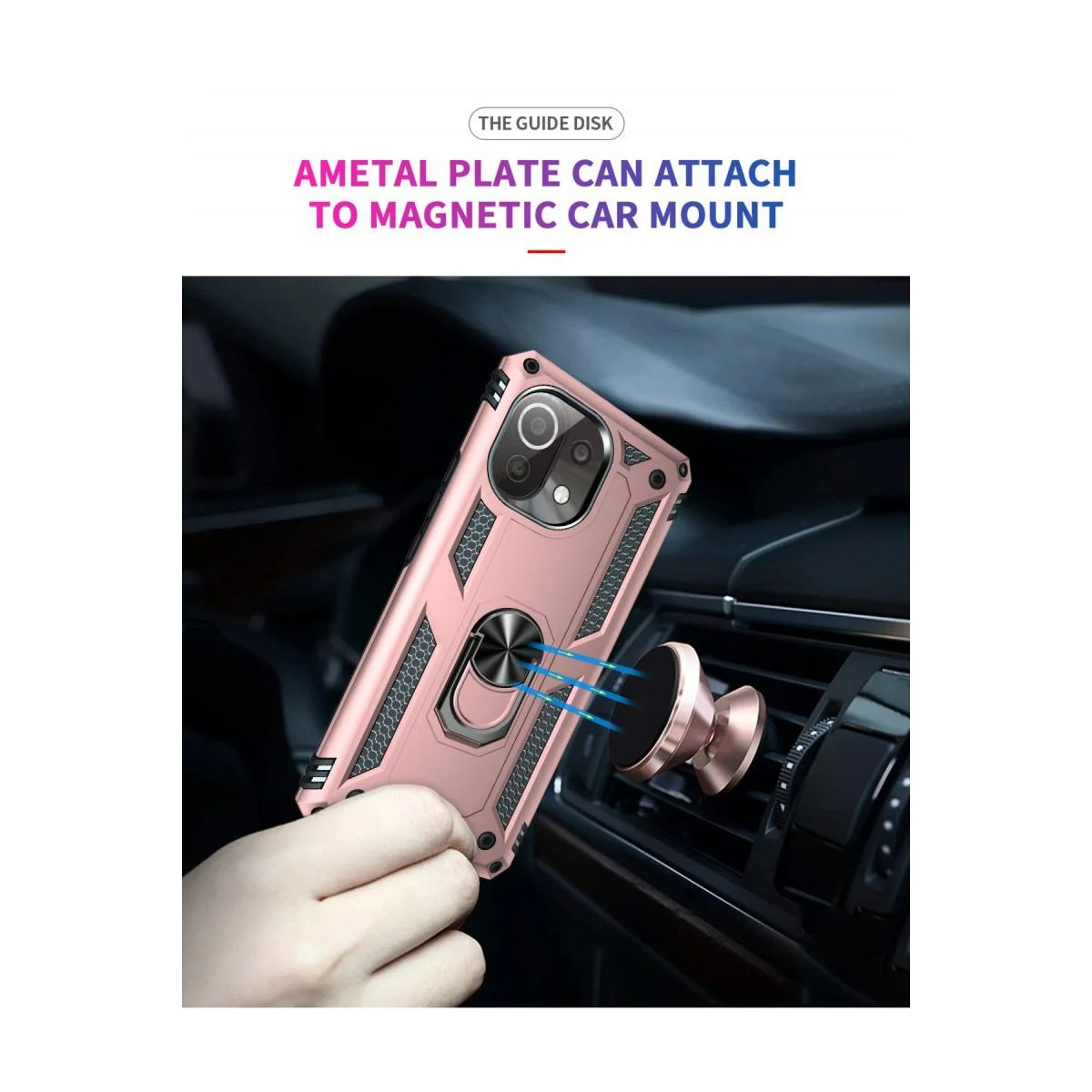 Xiaomi Mi 11 Lite ile Uyumlu Sofya Yüzüklü Silikon Kılıf - Rose Xiaomi Mi 11 Lite ile Uyumlu Sofya Yüzüklü Silikon Kılıf - Rose