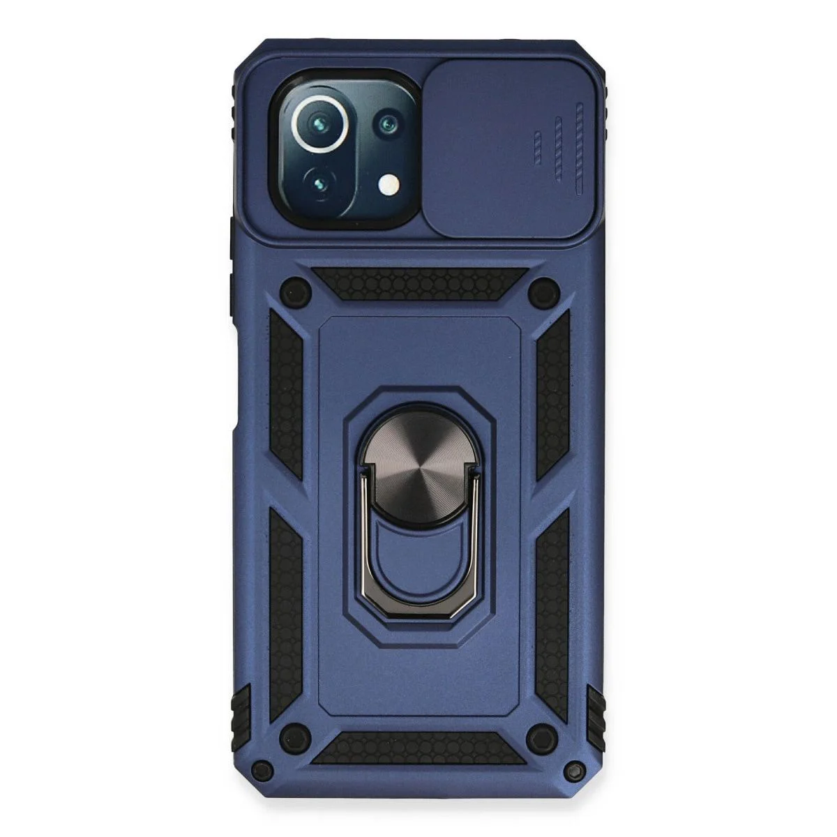 Xiaomi Mi 11 Lite ile Uyumlu Pars Lens Yüzüklü Silikon Kılıf - Lacivert Xiaomi Mi 11 Lite ile Uyumlu Pars Lens Yüzüklü Silikon Kılıf - Lacivert