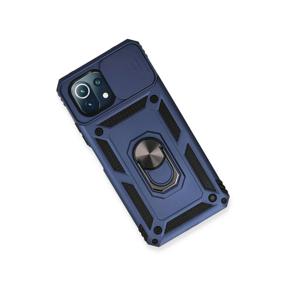 Xiaomi Mi 11 Lite ile Uyumlu Pars Lens Yüzüklü Silikon Kılıf - Lacivert Xiaomi Mi 11 Lite ile Uyumlu Pars Lens Yüzüklü Silikon Kılıf - Lacivert