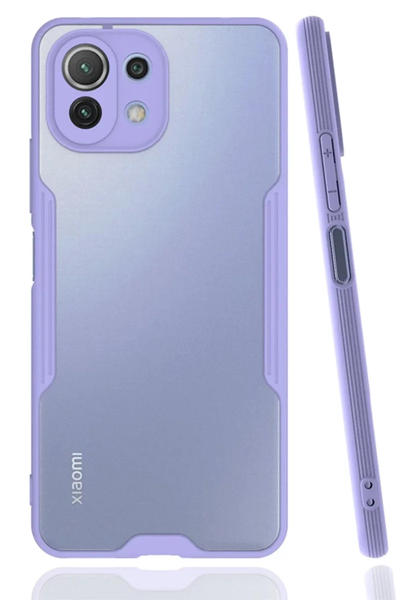 Xiaomi Mİ 11 Lite Kılıf Platin Silikon - Lila Xiaomi Mİ 11 Lite Kılıf Platin Silikon - Lila