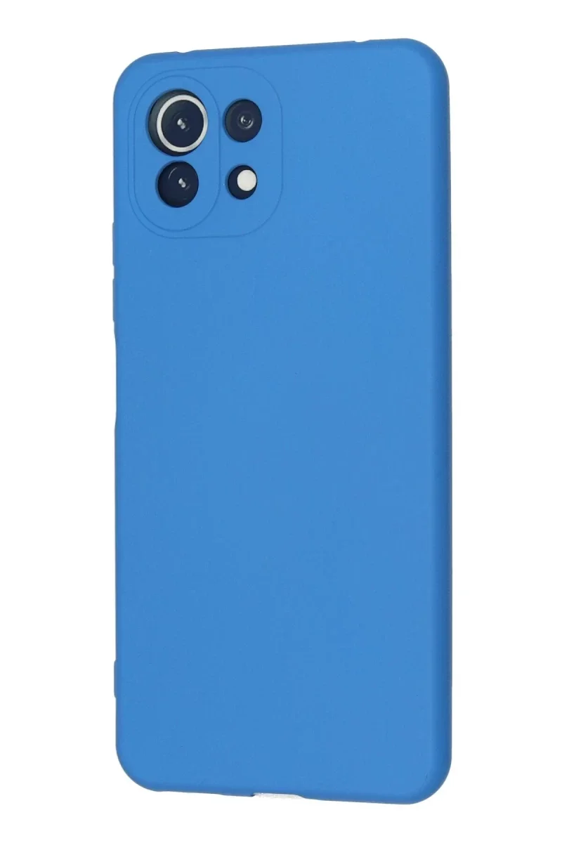 Xiaomi Mİ 11 Lite Kılıf Nano içi Kadife Silikon - Mavi Xiaomi Mİ 11 Lite Kılıf Nano içi Kadife Silikon - Mavi