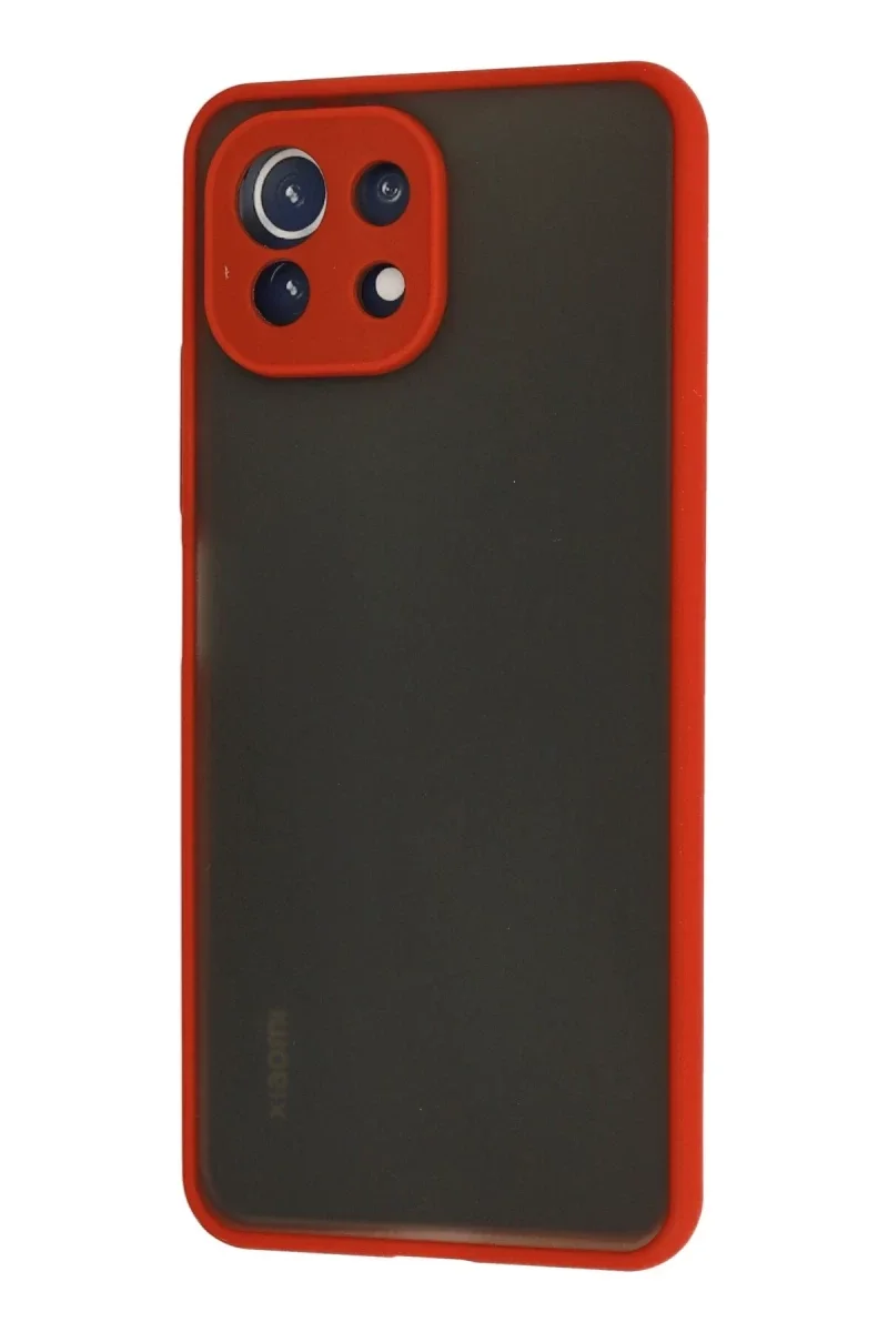 Xiaomi Mİ 11 Lite Kılıf Montreal Silikon Kapak - Kırmızı