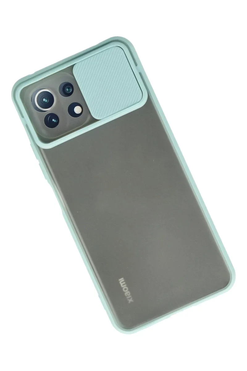 Xiaomi Mİ 11 Lite Kılıf Palm Buzlu Kamera Sürgülü Silikon - Turkuaz Xiaomi Mİ 11 Lite Kılıf Palm Buzlu Kamera Sürgülü Silikon - Turkuaz