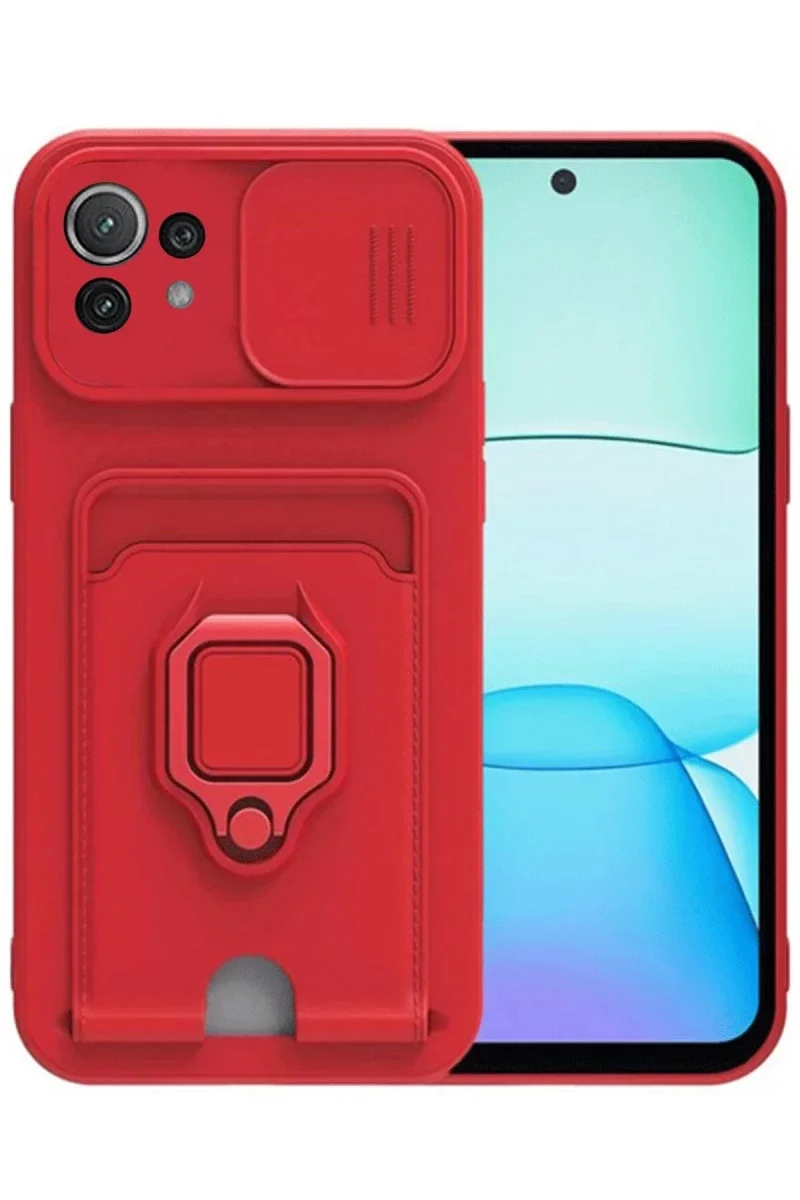 Xiaomi Mİ 11 Lite Kılıf Zuma Kartvizitli Yüzüklü Silikon - Kırmızı Fiyatı, Yorumları ve Özellikleri