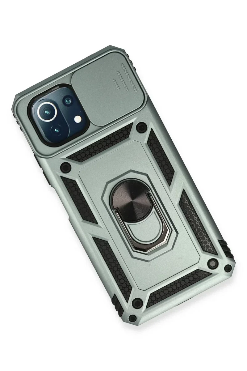 Xiaomi Mİ 11 Lite Kılıf Pars Lens Yüzüklü Silikon - Yeşil Xiaomi Mİ 11 Lite Kılıf Pars Lens Yüzüklü Silikon - Yeşil