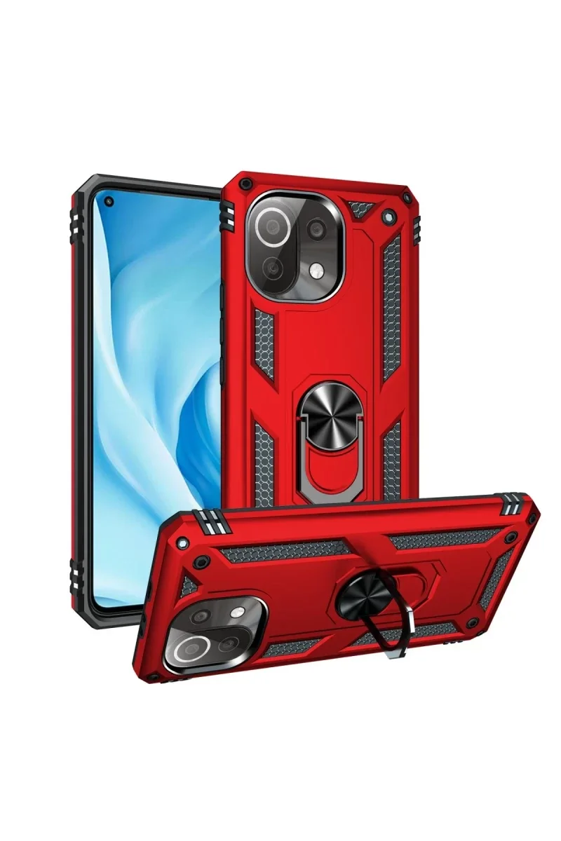 Xiaomi Mİ 11 Lite Kılıf Sofya Yüzüklü Silikon Kapak - Kırmızı Fiyatı, Yorumları ve Özellikleri