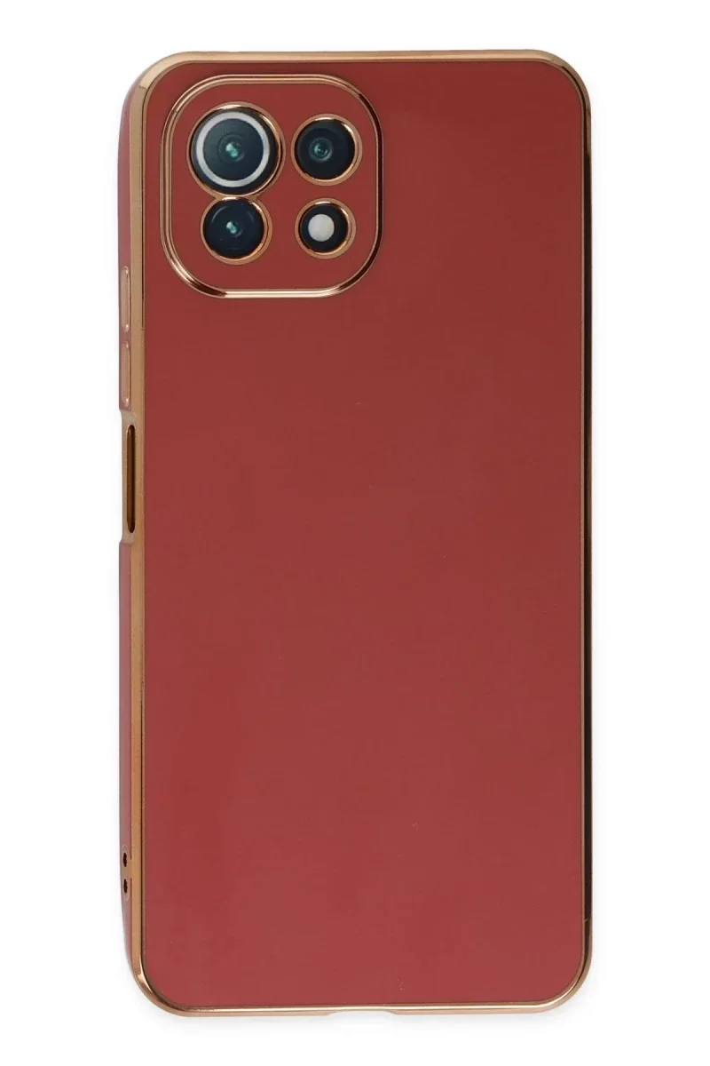 Xiaomi Mİ 11 Lite Kılıf Volet Silikon - Kırmızı Xiaomi Mİ 11 Lite Kılıf Volet Silikon - Kırmızı