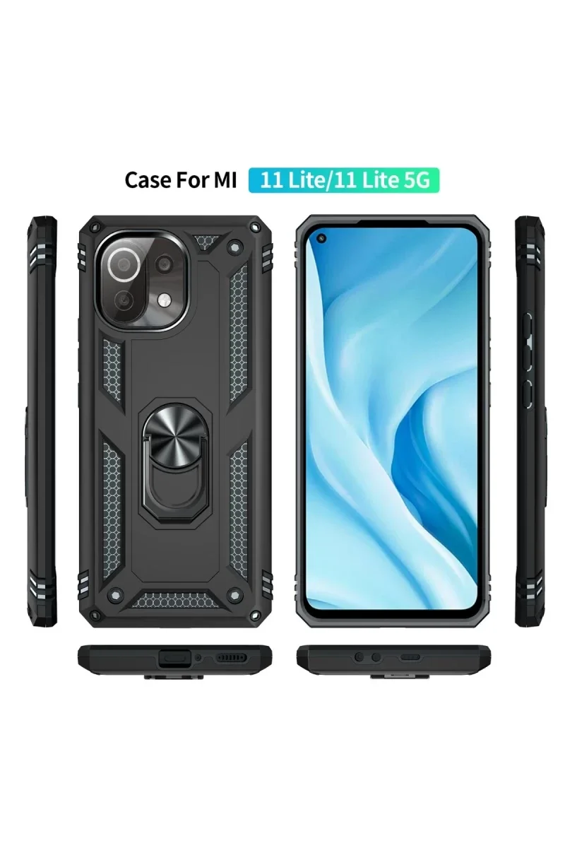 Xiaomi Mİ 11 Lite Kılıf Sofya Yüzüklü Silikon Kapak - Siyah Fiyatı, Yorumları ve Özellikleri