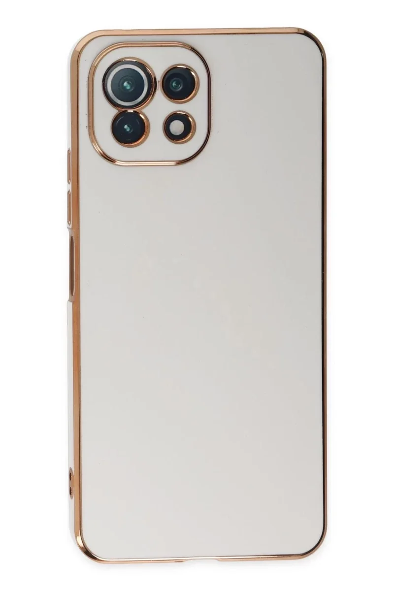 Xiaomi Mİ 11 Lite Kılıf Volet Silikon - Beyaz
