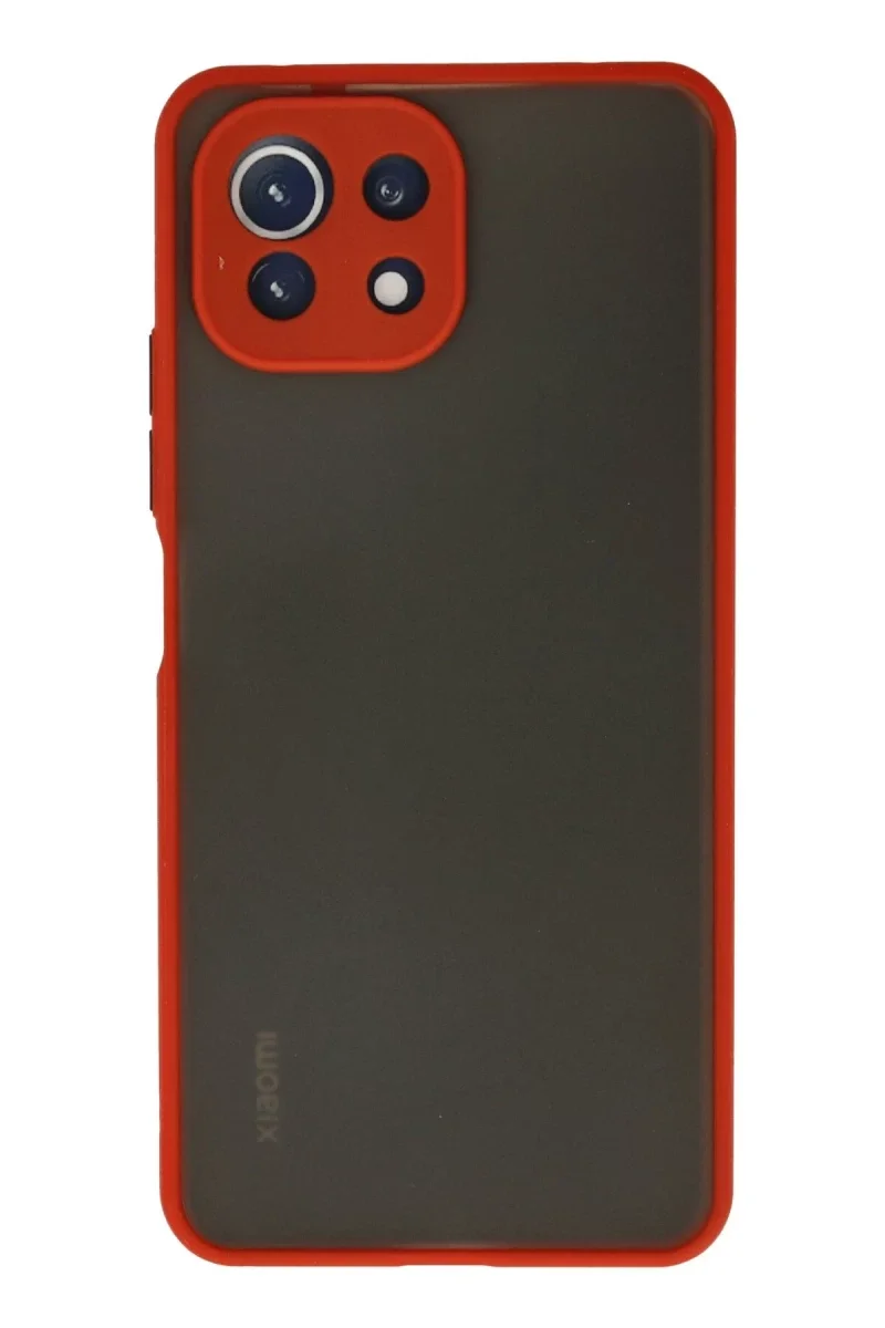 Xiaomi Mİ 11 Lite Kılıf Montreal Silikon Kapak - Kırmızı