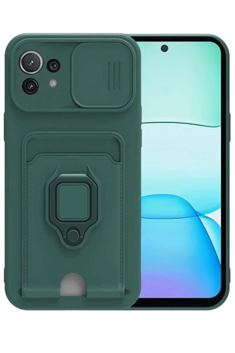 Xiaomi Mİ 11 Lite Kılıf Zuma Kartvizitli Yüzüklü Silikon - Yeşil Fiyatı, Yorumları ve Özellikleri