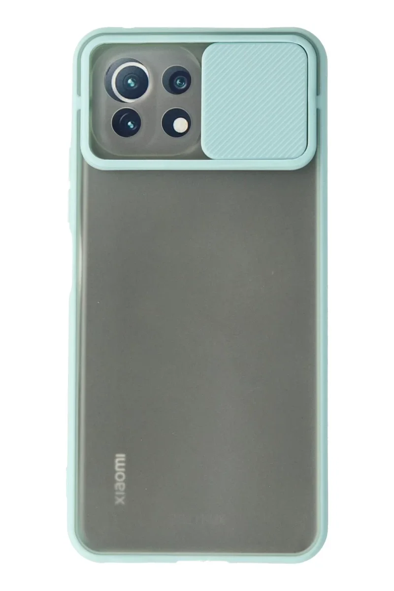 Xiaomi Mİ 11 Lite Kılıf Palm Buzlu Kamera Sürgülü Silikon - Turkuaz Xiaomi Mİ 11 Lite Kılıf Palm Buzlu Kamera Sürgülü Silikon - Turkuaz