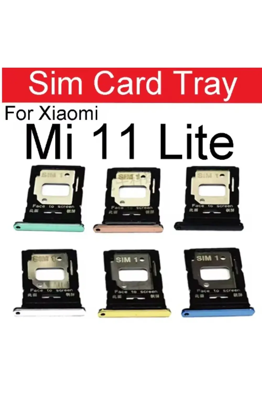 Xiaomi Mi 11 Lite uyumlu  Sim Paratı Sim Tray Sarı