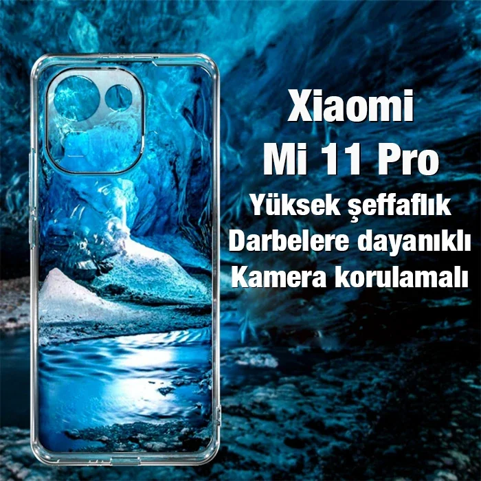 Xiaomi Mi 11 Pro Kılıf Kamera Korumalı Ultra İnce Şeffaf Silikon - Darbeye Dayanıklı Tam Koruyucu Case