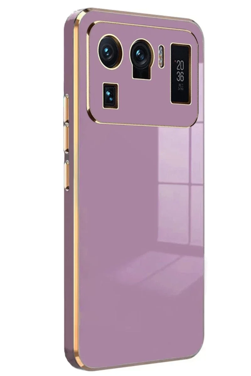Xiaomi Mi 11 Ultra Kılıf Volet Silikon - Mor Xiaomi Mi 11 Ultra Kılıf Volet Silikon - Mor