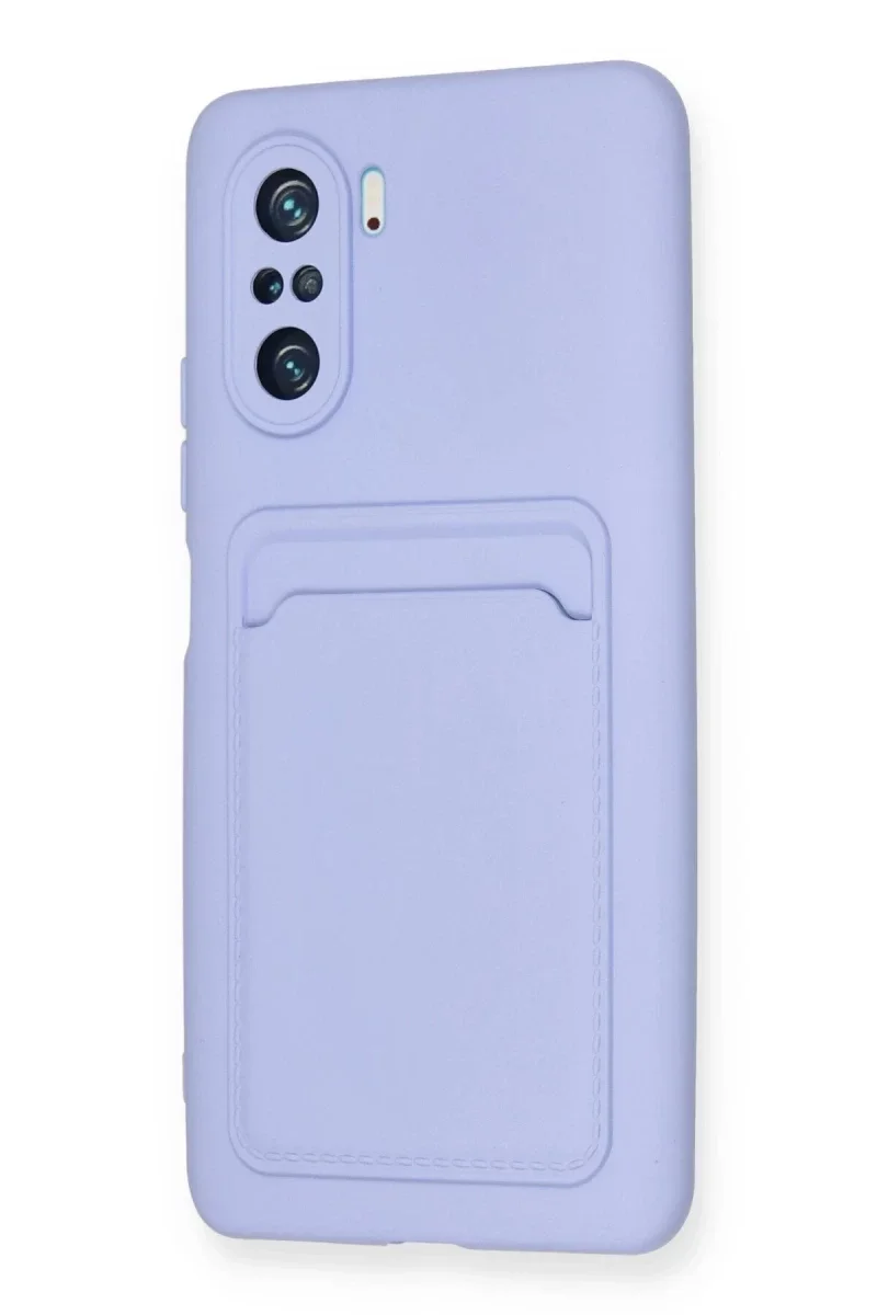Xiaomi Mi 11i Kılıf Kelvin Kartvizitli Silikon - Lila Xiaomi Mi 11i Kılıf Kelvin Kartvizitli Silikon - Lila