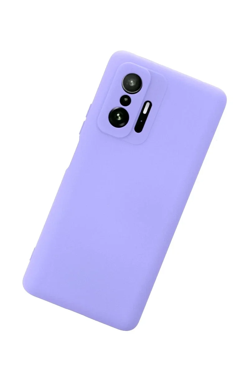 Xiaomi Mi 11T Pro Kılıf Nano içi Kadife Silikon - Lila Xiaomi Mi 11T Pro Kılıf Nano içi Kadife Silikon - Lila