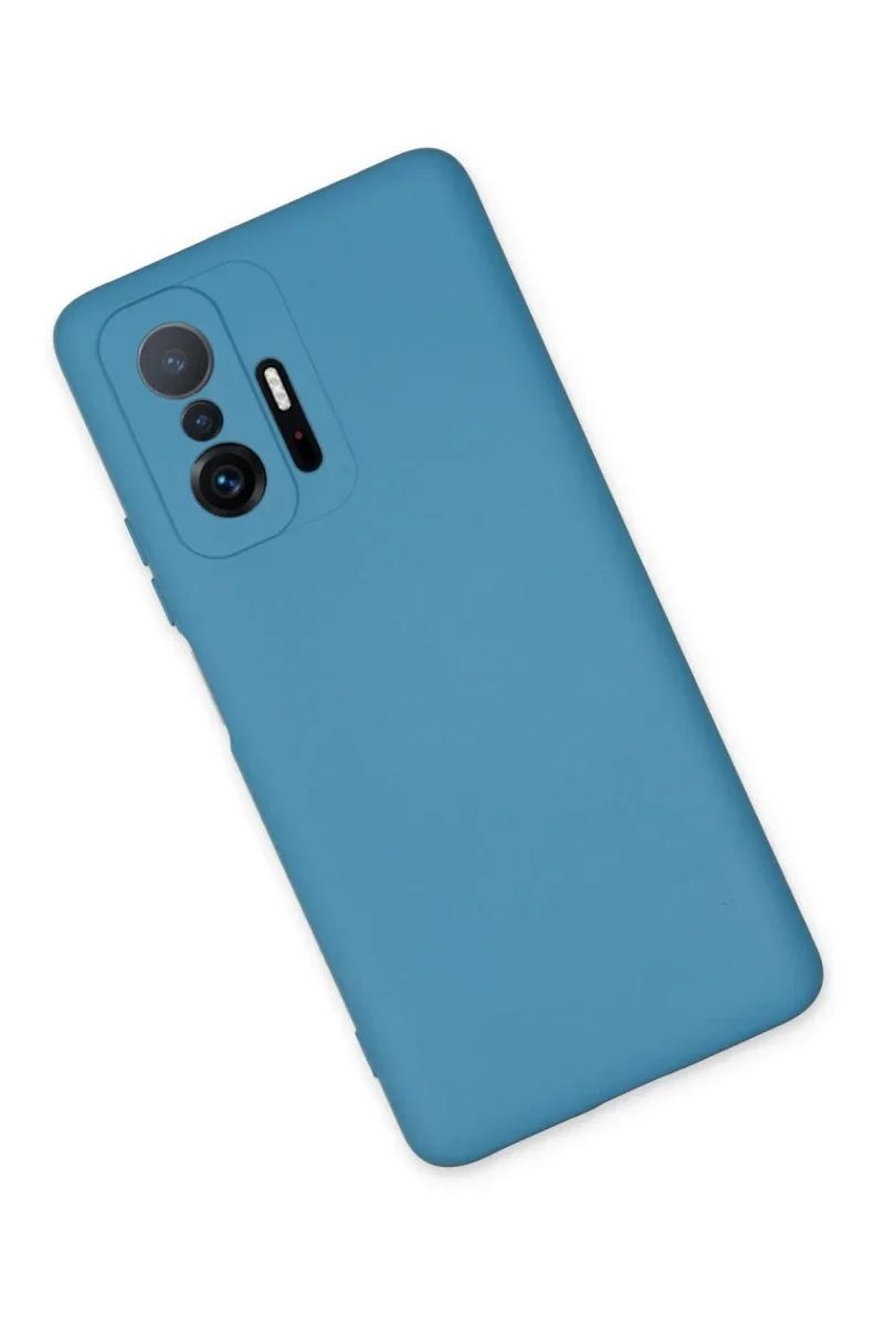 Xiaomi Mi 11T Pro Kılıf Nano içi Kadife Silikon - Mavi Xiaomi Mi 11T Pro Kılıf Nano içi Kadife Silikon - Mavi
