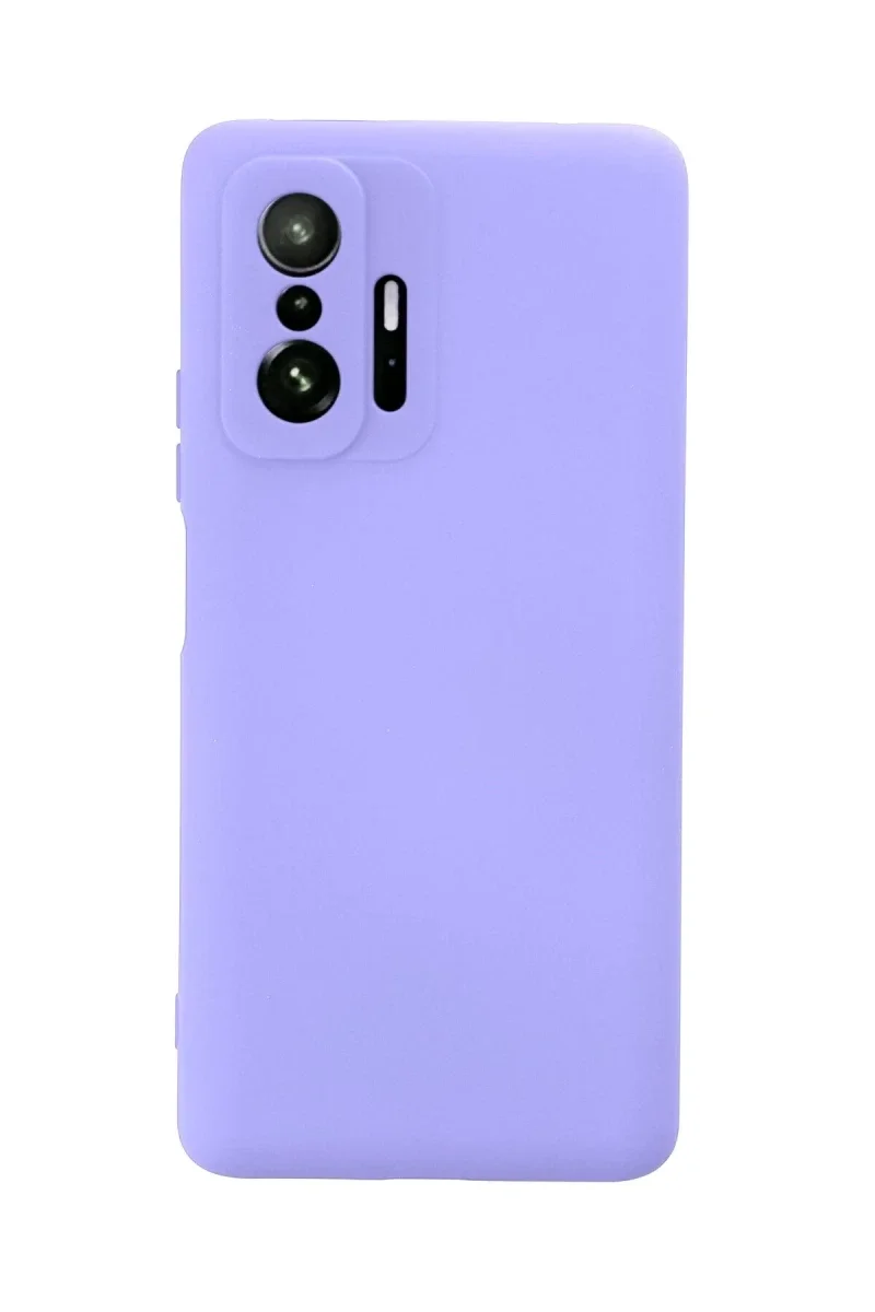 Xiaomi Mi 11T Pro Kılıf Nano içi Kadife Silikon - Lila Xiaomi Mi 11T Pro Kılıf Nano içi Kadife Silikon - Lila