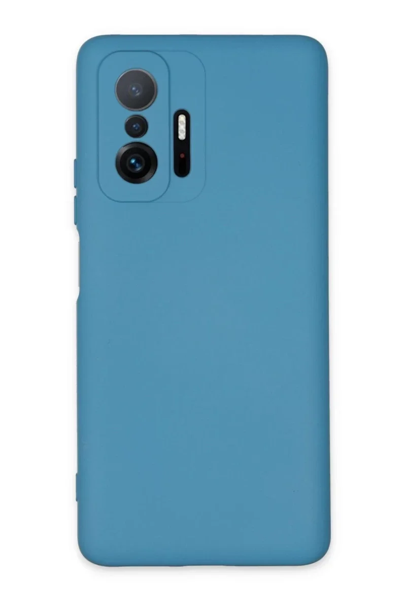 Xiaomi Mi 11T Pro Kılıf Nano içi Kadife Silikon - Mavi Xiaomi Mi 11T Pro Kılıf Nano içi Kadife Silikon - Mavi