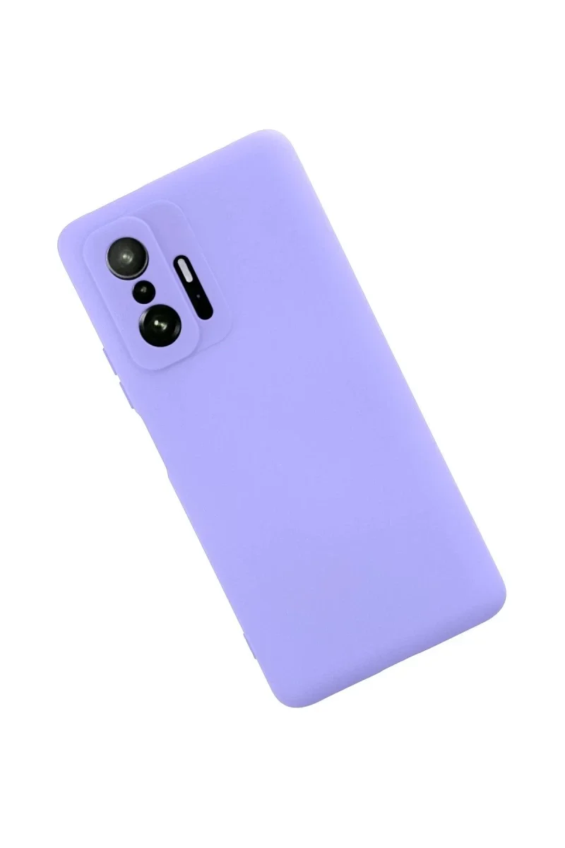 Xiaomi Mi 11T Pro Kılıf Nano içi Kadife Silikon - Lila Xiaomi Mi 11T Pro Kılıf Nano içi Kadife Silikon - Lila