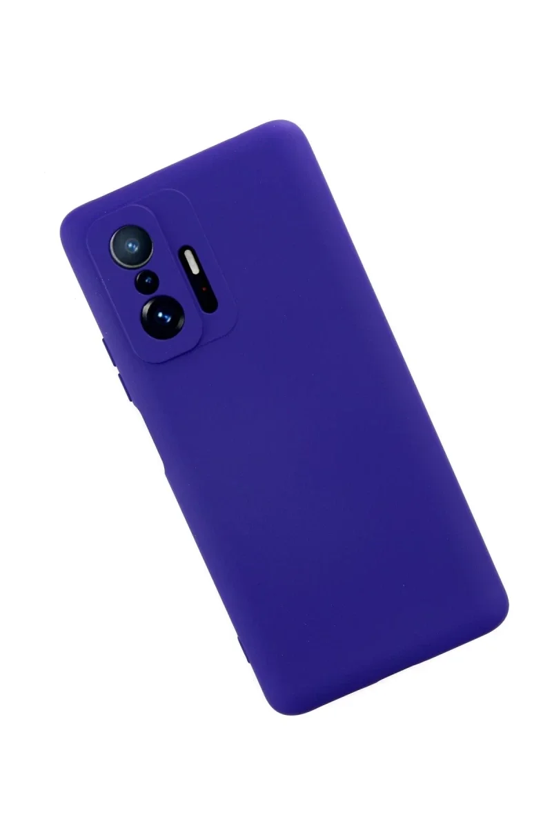 Xiaomi Mi 11T Pro Kılıf Nano içi Kadife Silikon - Mor Xiaomi Mi 11T Pro Kılıf Nano içi Kadife Silikon - Mor