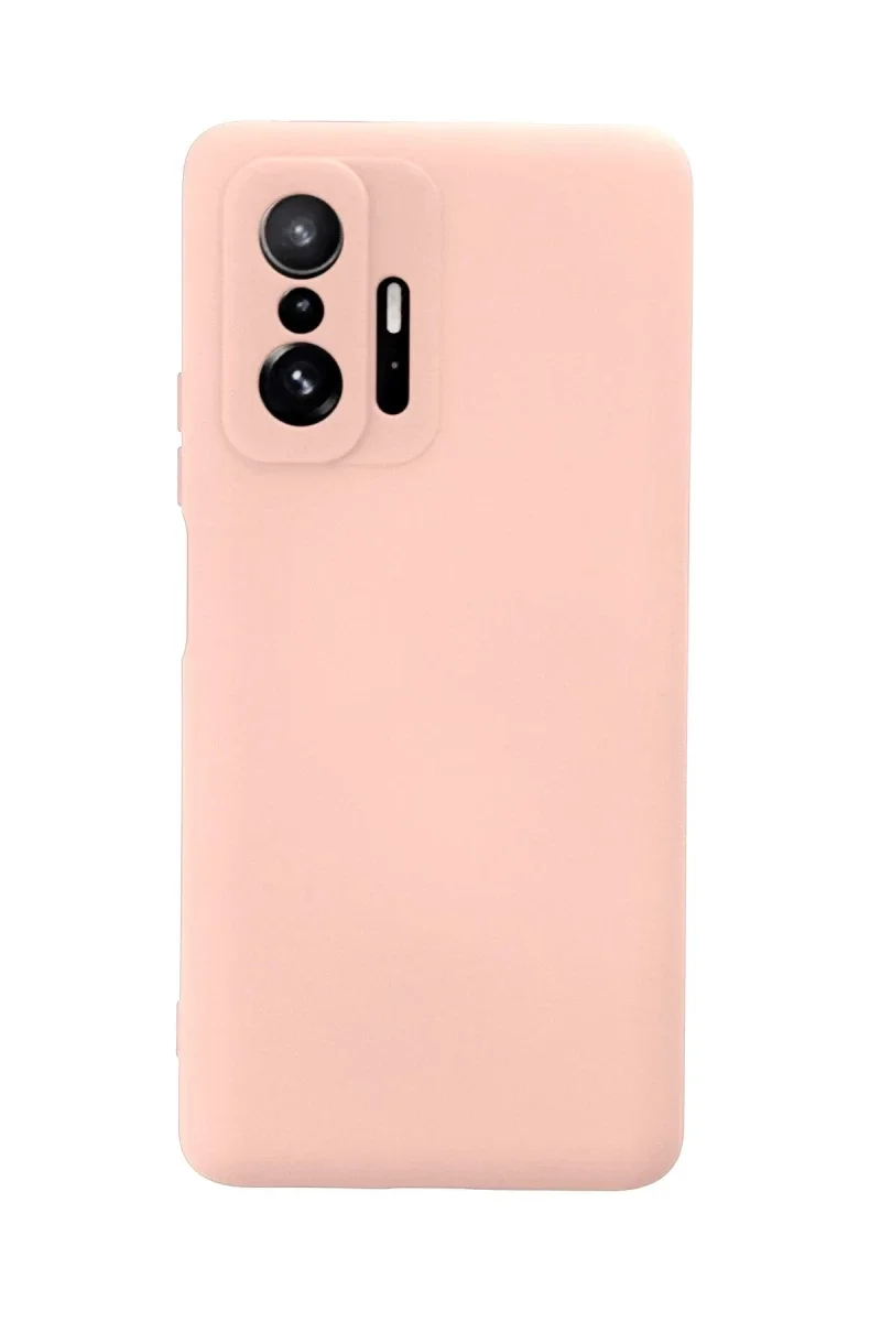 Xiaomi Mi 11T Pro Kılıf Nano içi Kadife Silikon - Pudra Xiaomi Mi 11T Pro Kılıf Nano içi Kadife Silikon - Pudra