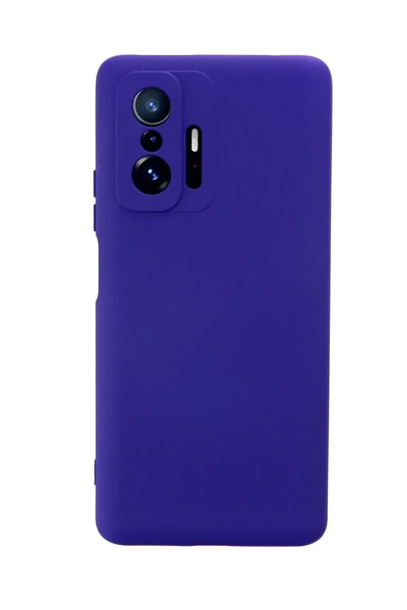 Xiaomi Mi 11T Pro Kılıf Nano içi Kadife Silikon - Mor Xiaomi Mi 11T Pro Kılıf Nano içi Kadife Silikon - Mor