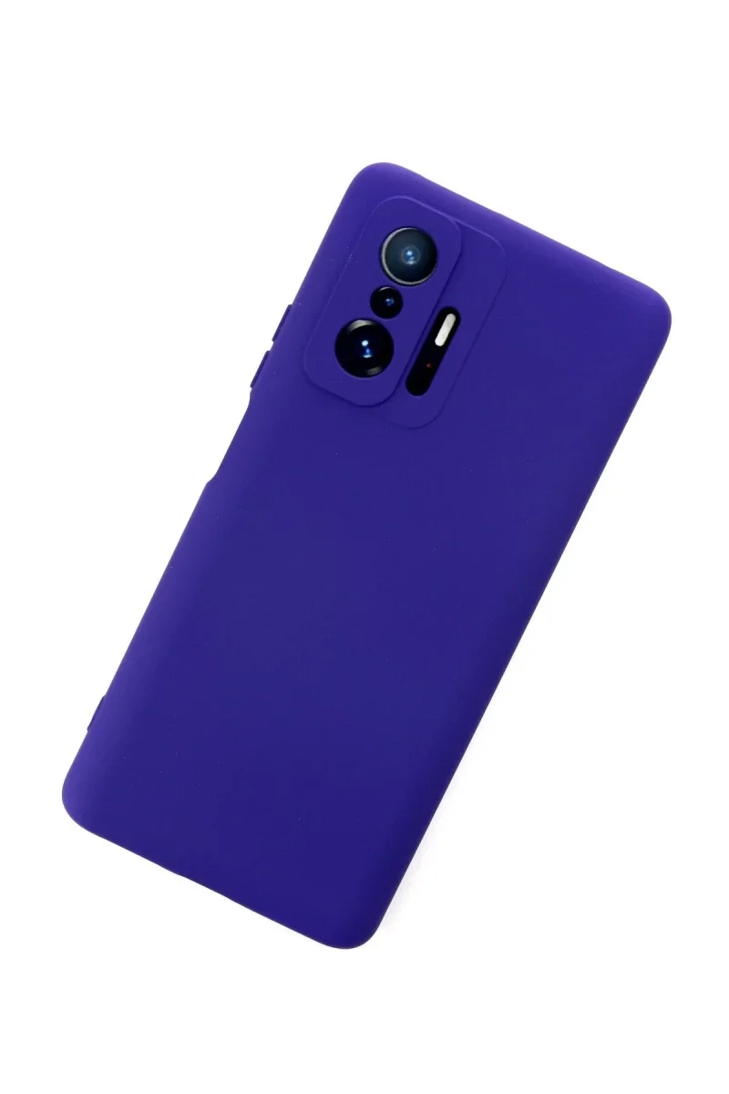 Xiaomi Mi 11T Pro Kılıf Nano içi Kadife Silikon - Mor Xiaomi Mi 11T Pro Kılıf Nano içi Kadife Silikon - Mor