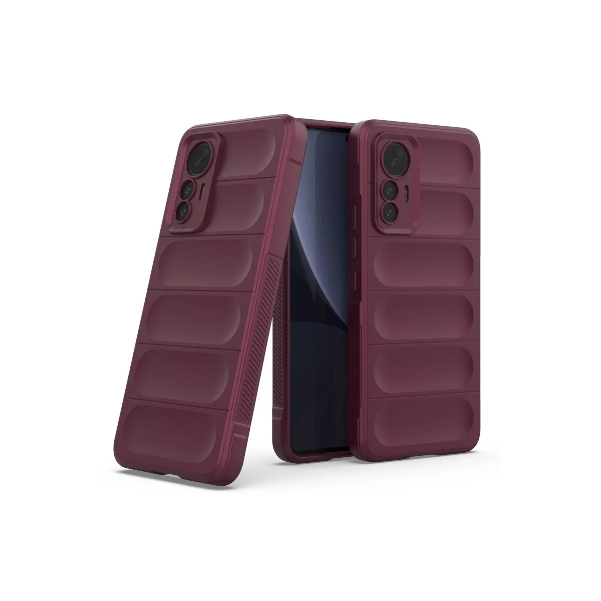 Xiaomi Mi 12 Lite Kılıf Optimum Silikon - Bordo Xiaomi Mi 12 Lite Kılıf Optimum Silikon - Bordo