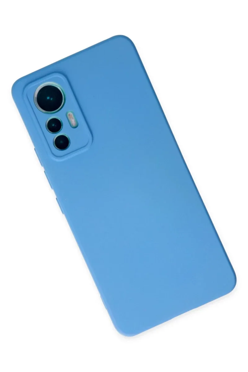 Xiaomi Mi 12 Lite Kılıf Nano içi Kadife Silikon - Mavi Xiaomi Mi 12 Lite Kılıf Nano içi Kadife Silikon - Mavi