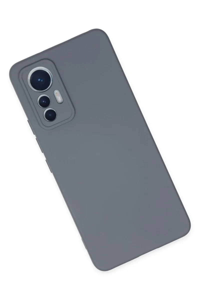 Xiaomi Mi 12 Lite Kılıf Nano içi Kadife Silikon - Gri Xiaomi Mi 12 Lite Kılıf Nano içi Kadife Silikon - Gri