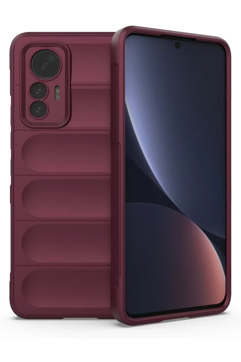 Xiaomi Mi 12 Lite Kılıf Optimum Silikon - Bordo