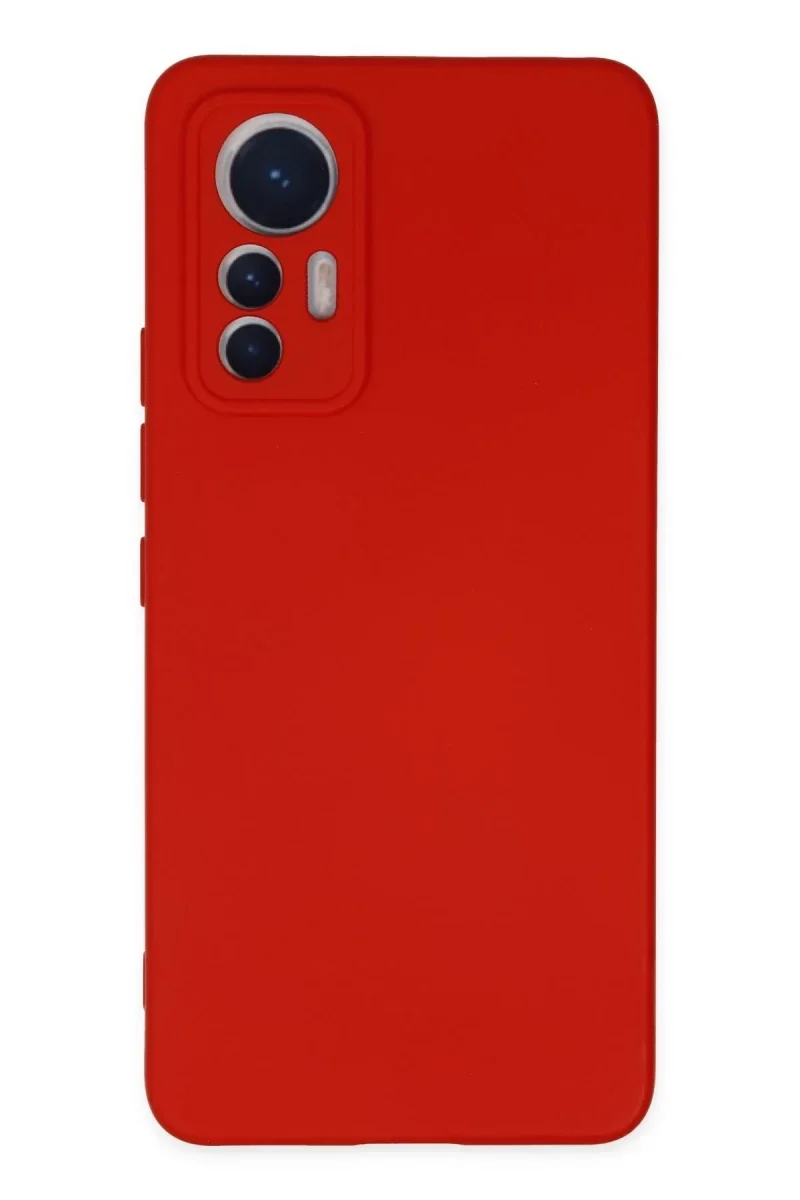 Xiaomi Mi 12 Lite Kılıf Nano içi Kadife Silikon - Kırmızı Xiaomi Mi 12 Lite Kılıf Nano içi Kadife Silikon - Kırmızı