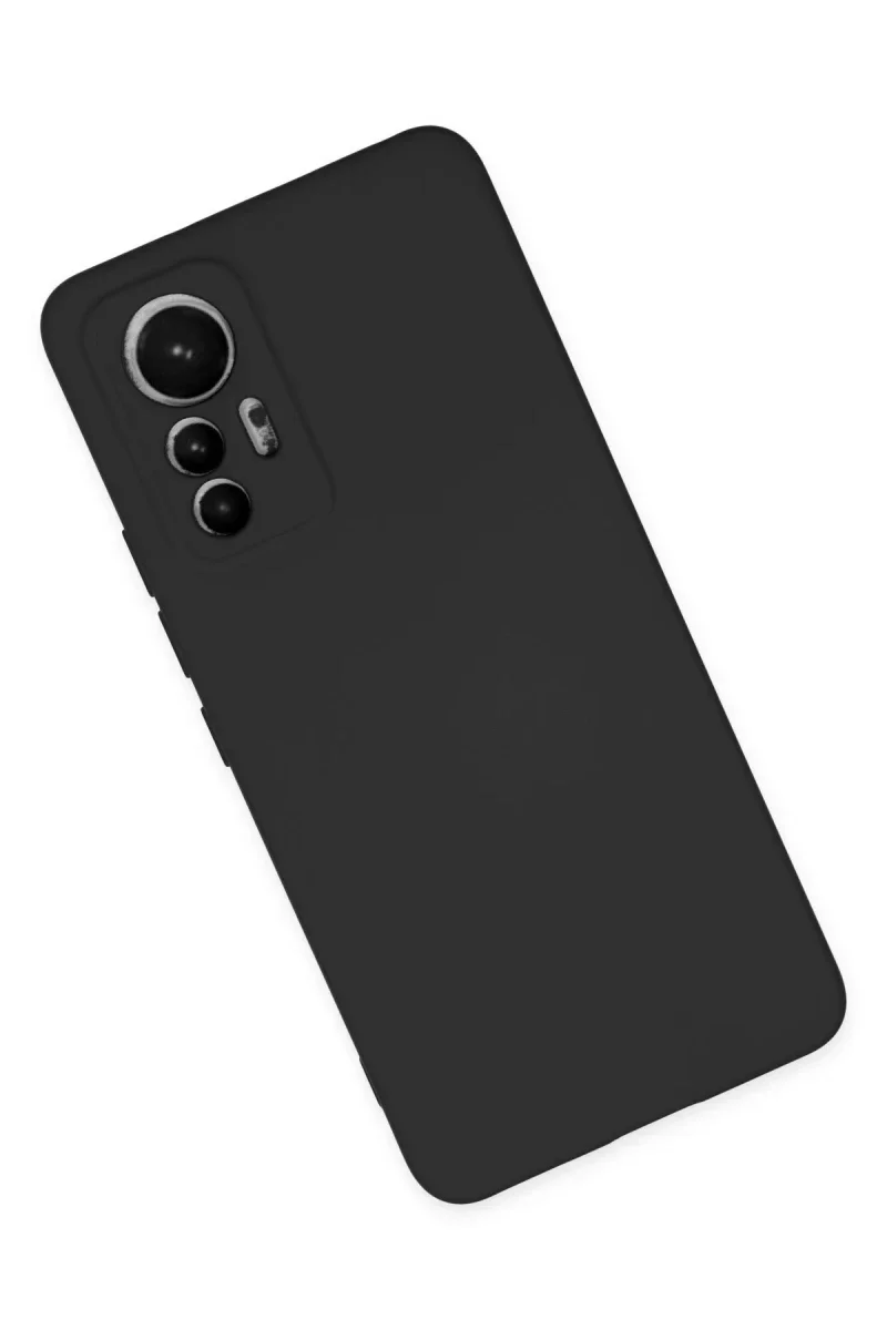 Xiaomi Mi 12 Lite Kılıf Nano içi Kadife Silikon - Siyah Xiaomi Mi 12 Lite Kılıf Nano içi Kadife Silikon - Siyah