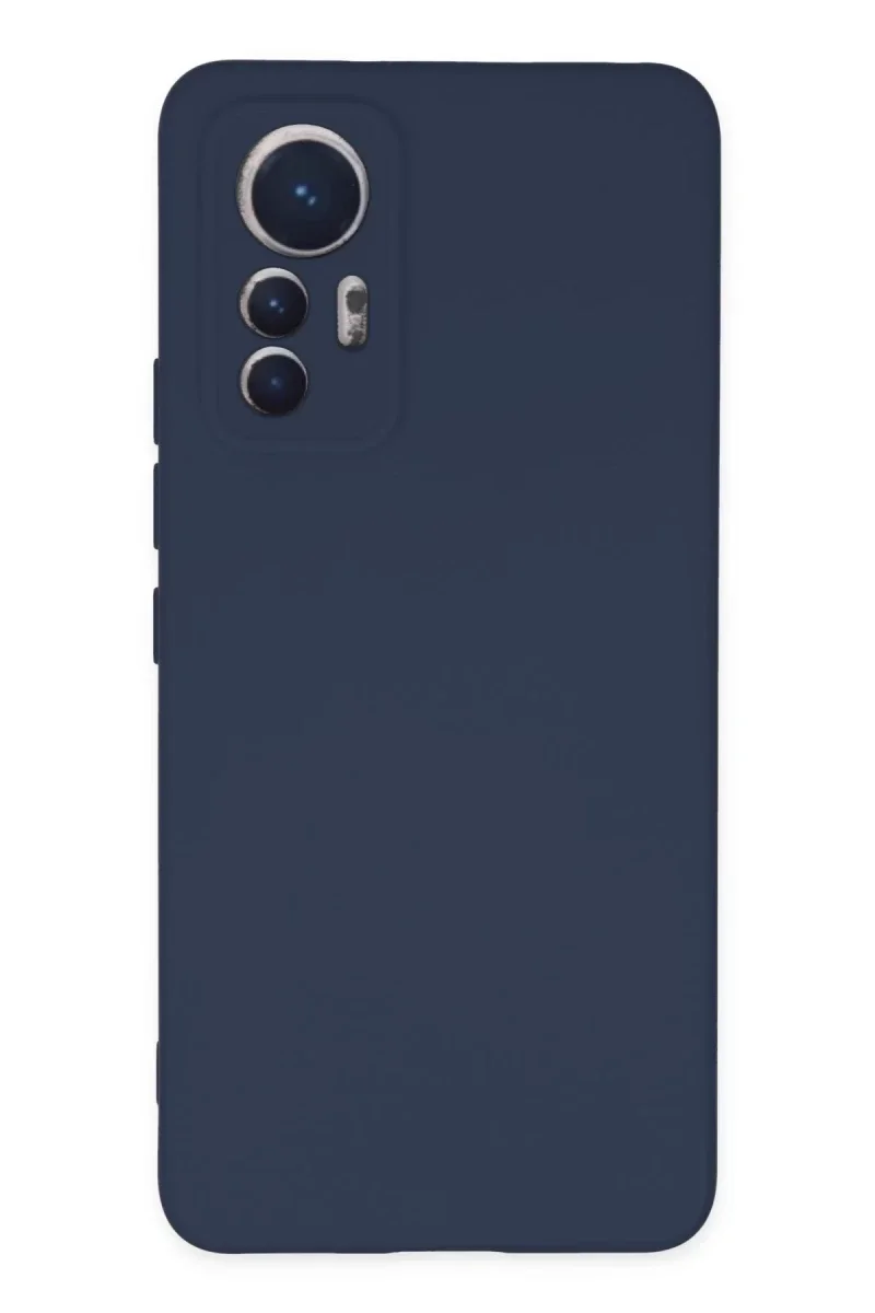 Xiaomi Mi 12 Lite Kılıf Nano içi Kadife Silikon - Lacivert Xiaomi Mi 12 Lite Kılıf Nano içi Kadife Silikon - Lacivert