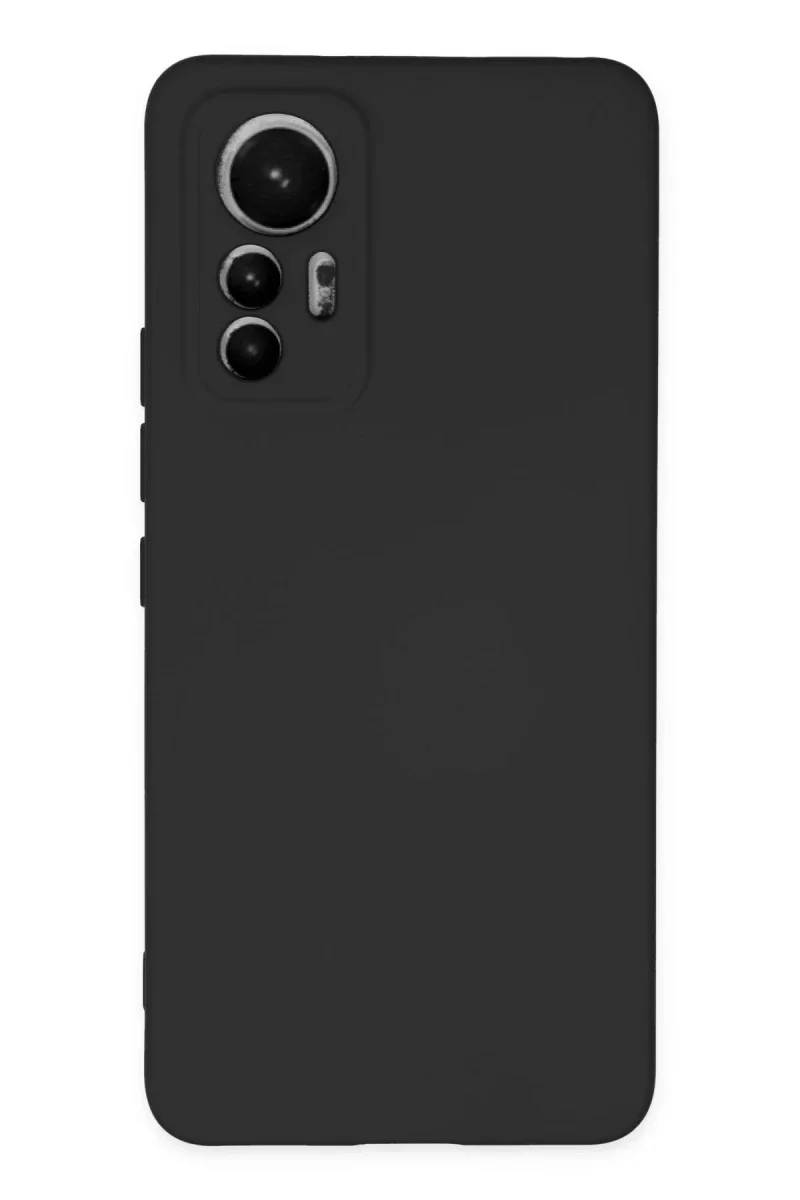 Xiaomi Mi 12 Lite Kılıf Nano içi Kadife Silikon - Siyah Xiaomi Mi 12 Lite Kılıf Nano içi Kadife Silikon - Siyah