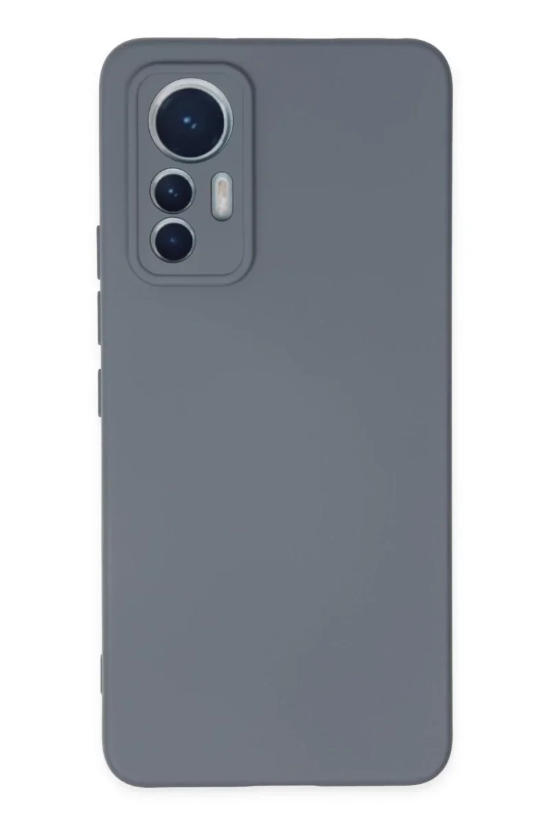 Xiaomi Mi 12 Lite Kılıf Nano içi Kadife Silikon - Gri Xiaomi Mi 12 Lite Kılıf Nano içi Kadife Silikon - Gri