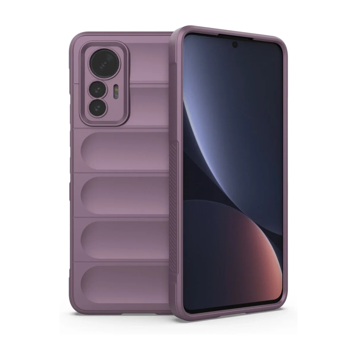 Xiaomi Mi 12 Lite Kılıf Optimum Silikon - Mor Xiaomi Mi 12 Lite Kılıf Optimum Silikon - Mor